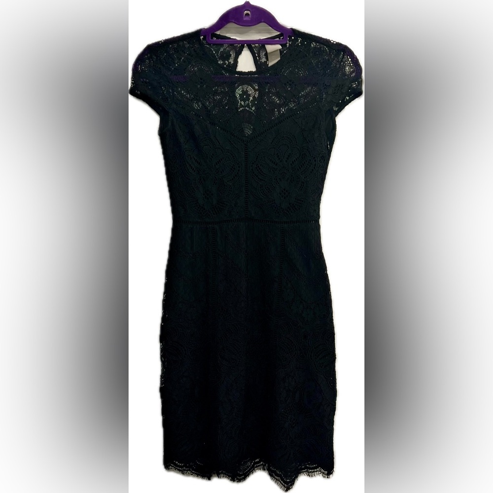 H&M Elegant Black Lace Dress size 0